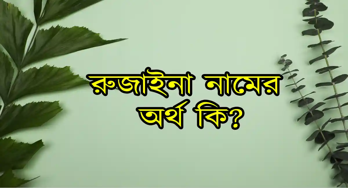 রুজাইনা নামের অর্থ কি