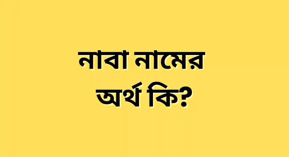 নাবা নামের অর্থ কি?