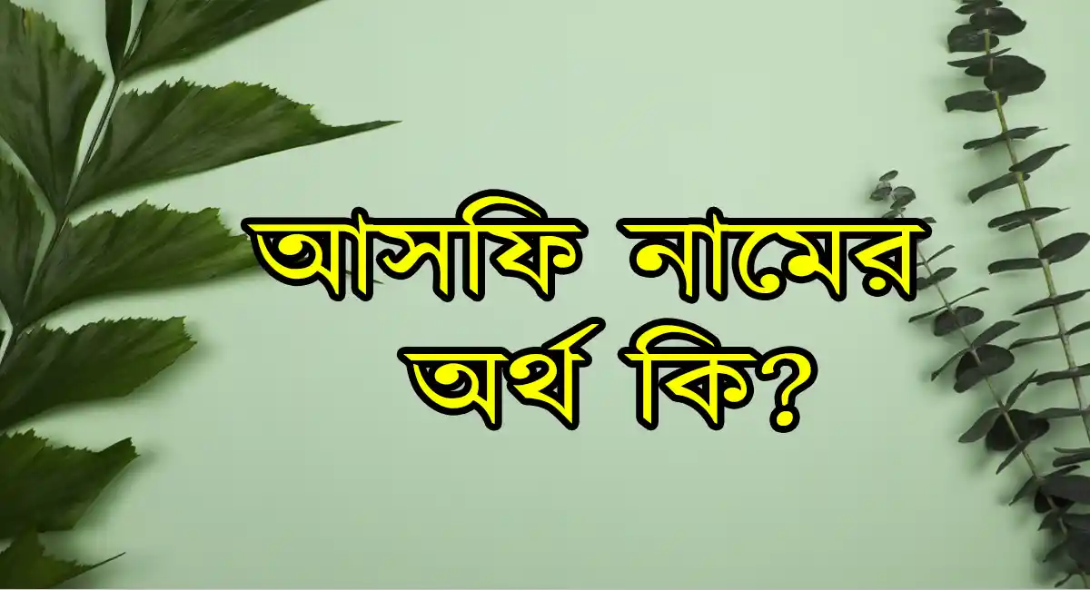 আসফি নামের অর্থ কি